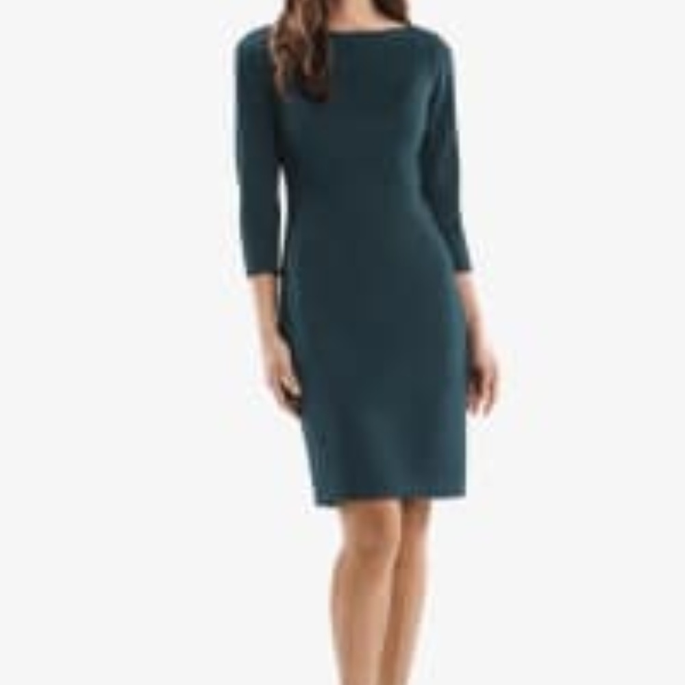 Angela Dress Textured Ponte in Rainforest